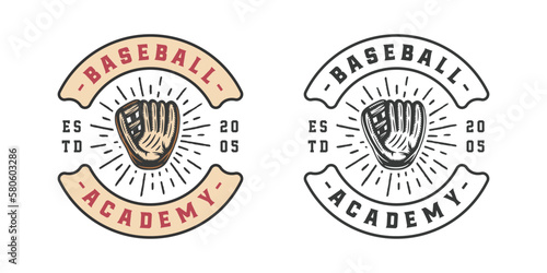 Vintage retro baseball sport emblem, logo, badge, label. mark, poster or print. Monochrome Graphic Art. Vector Illustration.