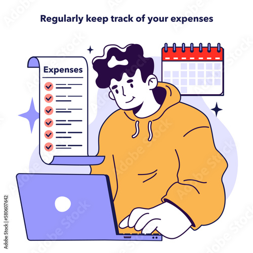 Regularly keep track of your expenses to plan a family budget.