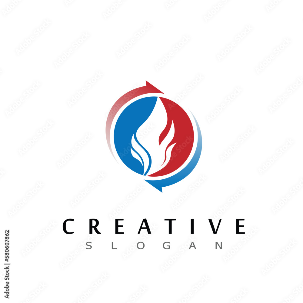 Flame or Fire Logo Design Vector