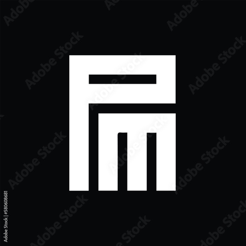 PM PM Logo Design, Creative Minimal Letter PM PM Monogram