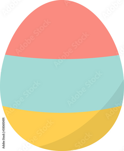 Colorful easter egg for Easter festival design concept.