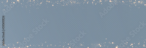 Golden sequins glow with many lights. Glittering dust. Luxurious background of golden particles.