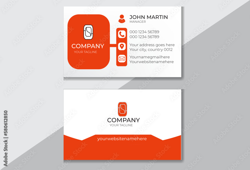 modern design template for business card