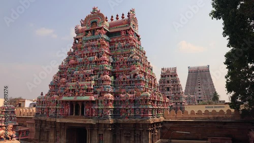 Ranganathaswamy Temple, Srirangam. Trichy (Tiruchirapalli), Tamil Nadu, India. The temple built in 14th century, is a Vaishnava temples in South India rich in legend and history.  photo