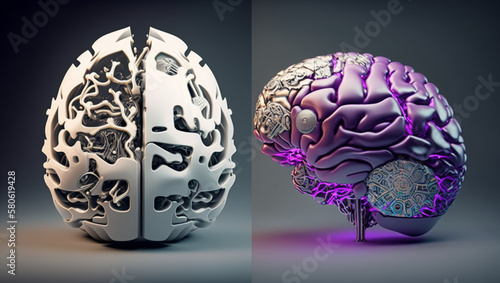 Wallpaper Mural Image of brains generated by AI technology Torontodigital.ca