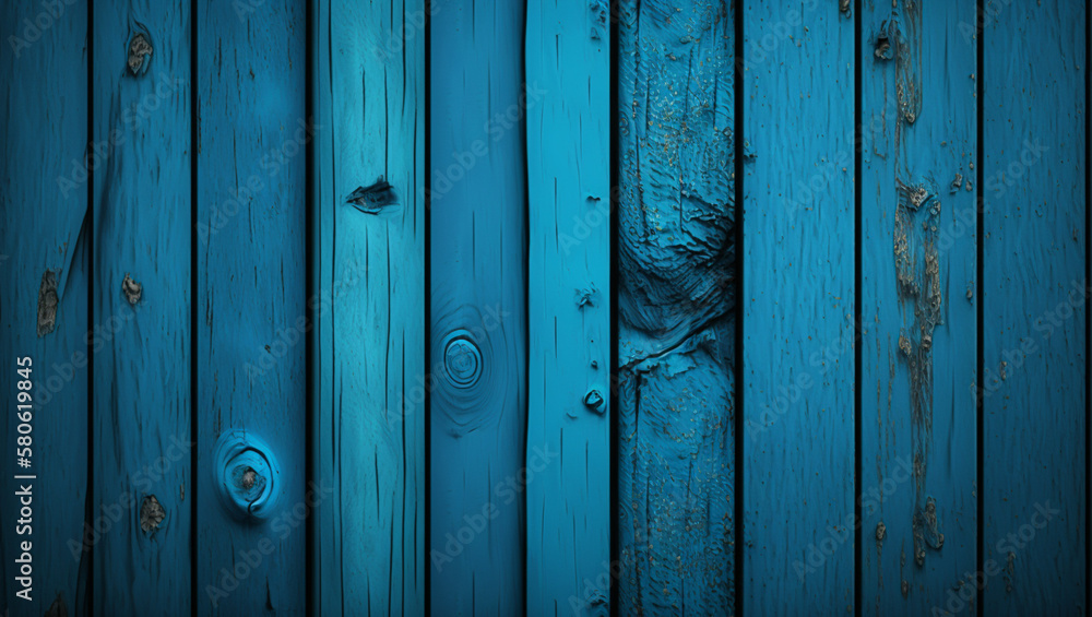Image of blue wooden background generated by AI technology Image of blue wooden background generated by AI technology