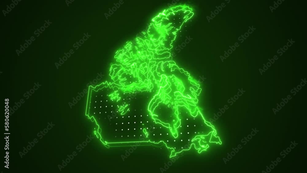 3D Moving Neon Green Canada Map Borders Outline Loop Background. Neon Green Colored Canada Map Borders Outline Seamless Loop Dark Background. Canada Neon Map Borders Outline. 3D Moving Neon Green Canada Map Borders Outline Loop Background. Neon Green Colored Canada Map Borders Outline Seamless Loop Dark Background. Canada Neon Map Borders Outline.