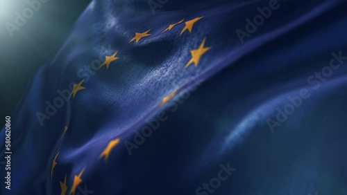 Beautiful waving European Union flag background. Patriotic Europe background	