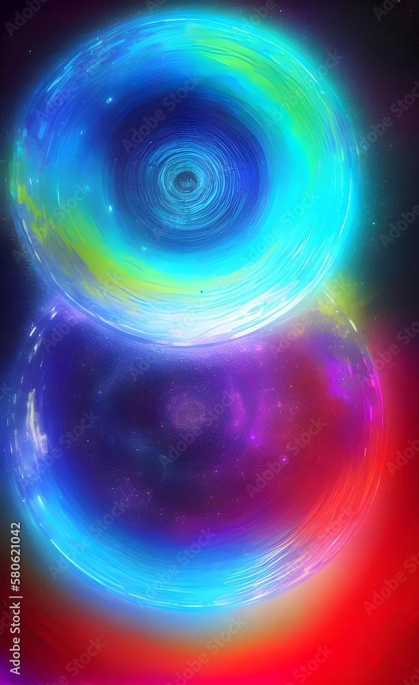 Obraz premium Planets, stars and galaxies in outer space showing the beauty of space exploration.