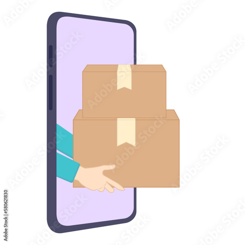 Courier delivery on smartphone
