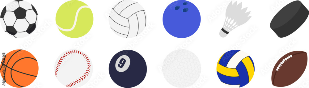 Sports balls collection. Vector illustration Sports balls collection. Vector illustration