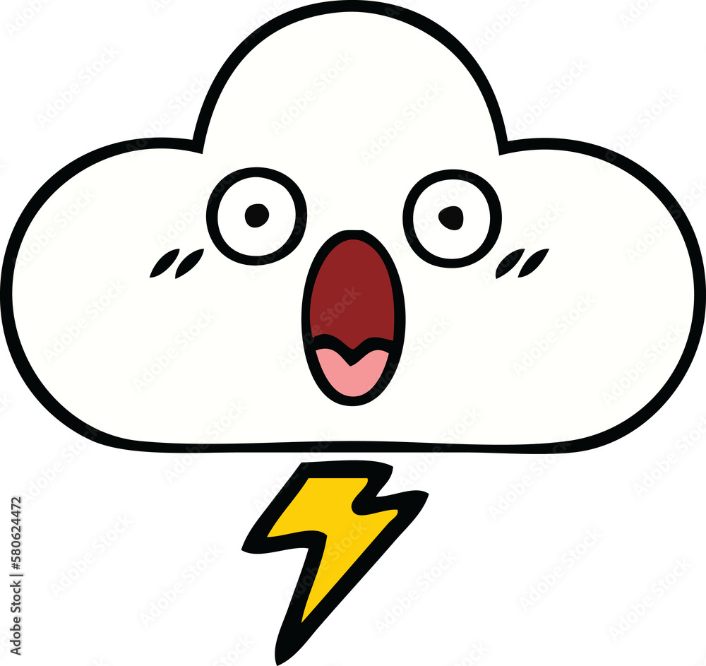 cute cartoon thunder cloud cute cartoon thunder cloud