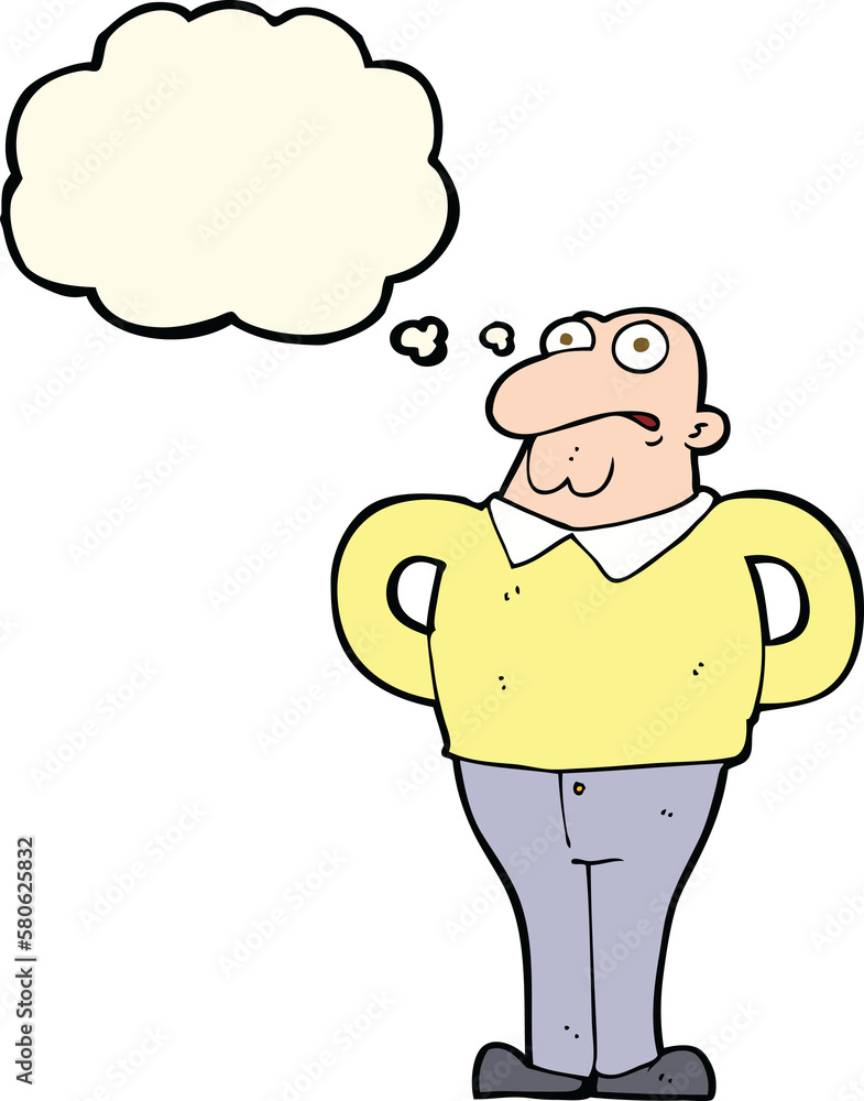 cartoon worried man with thought bubble cartoon worried man with thought bubble