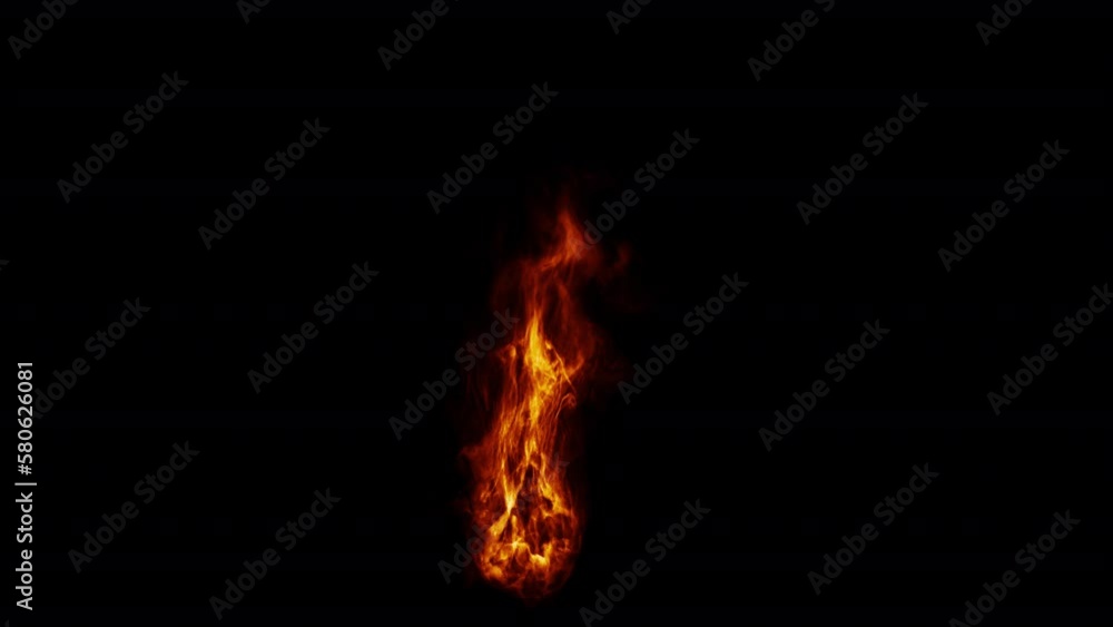 Fire ball burning rising looping on alpha background Fire ball burning rising looping on alpha background