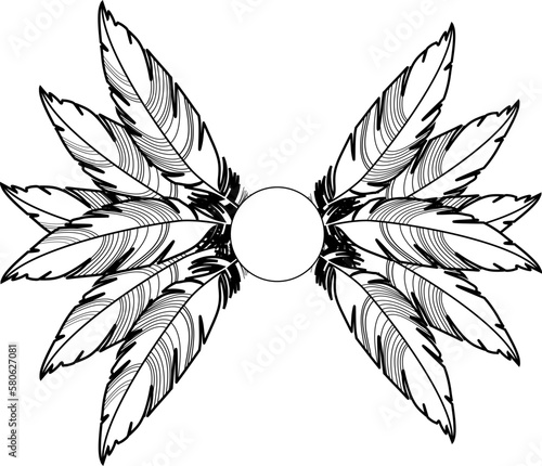 Angeordnete Federn - Symbol, Design, Kreativität