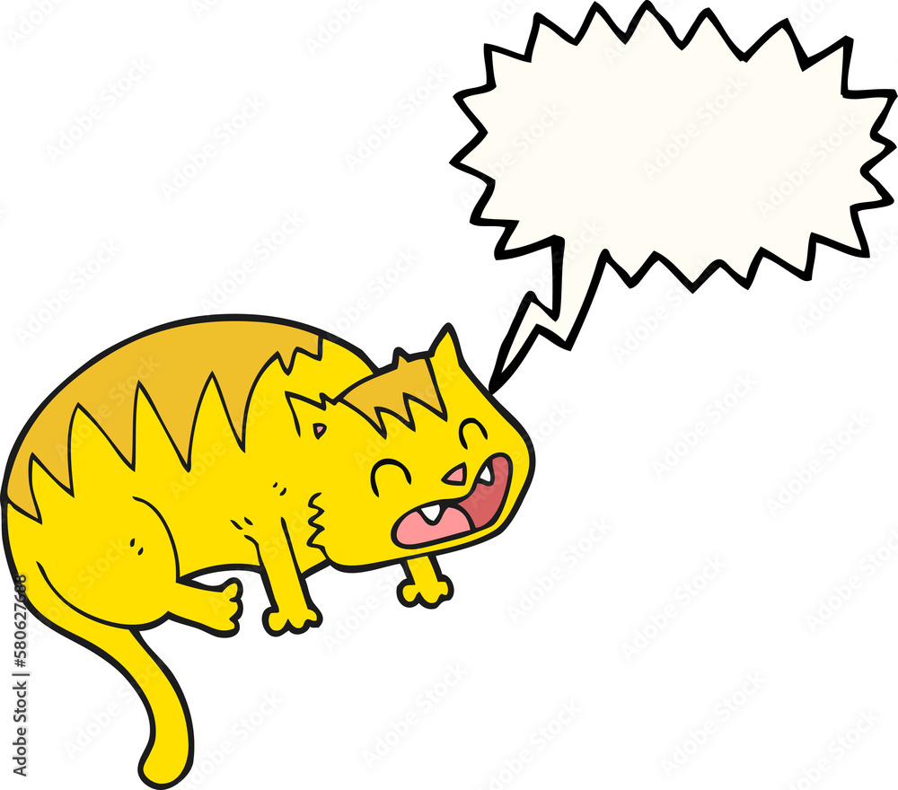 speech bubble cartoon cat speech bubble cartoon cat