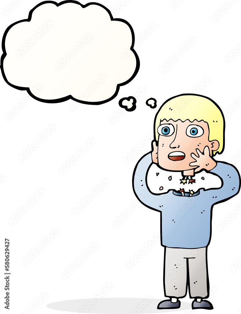cartoon secret robot with thought bubble cartoon secret robot with thought bubble