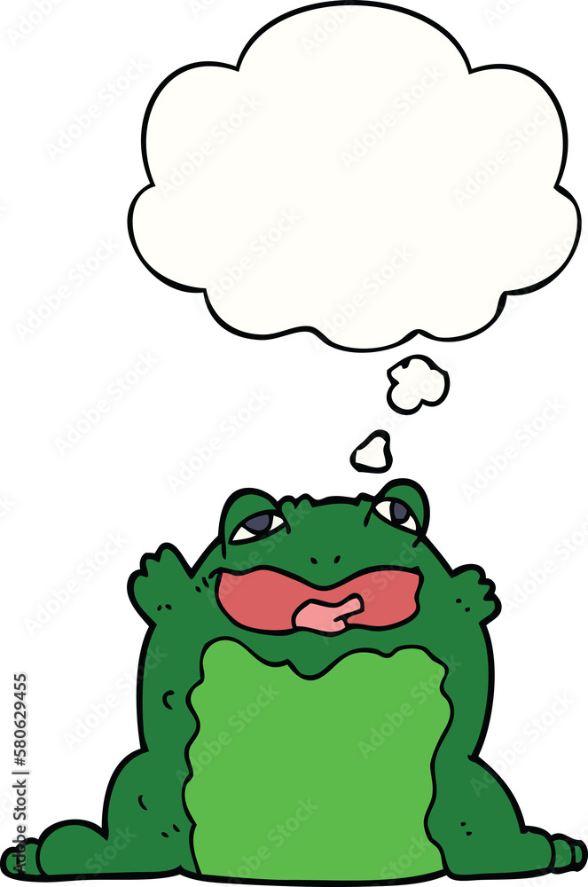 cartoon toad and thought bubble cartoon toad and thought bubble