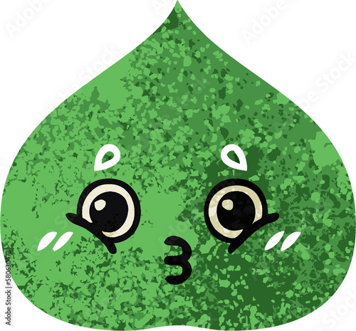 Konstfotografi retro illustration style cartoon expressional leaf