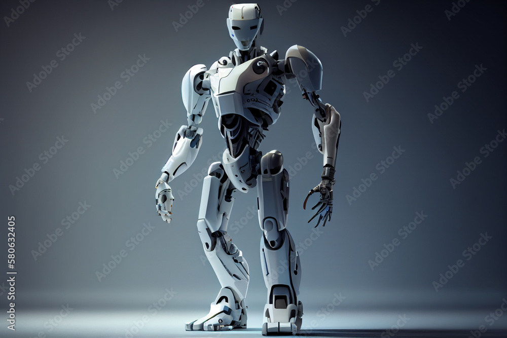 The White Machine: A Humanoid Robot Companion. AI Generated The White Machine: A Humanoid Robot Companion. AI Generated