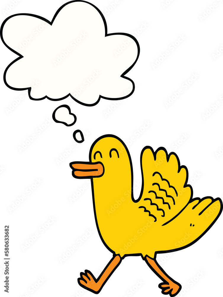 cartoon duck and thought bubble cartoon duck and thought bubble