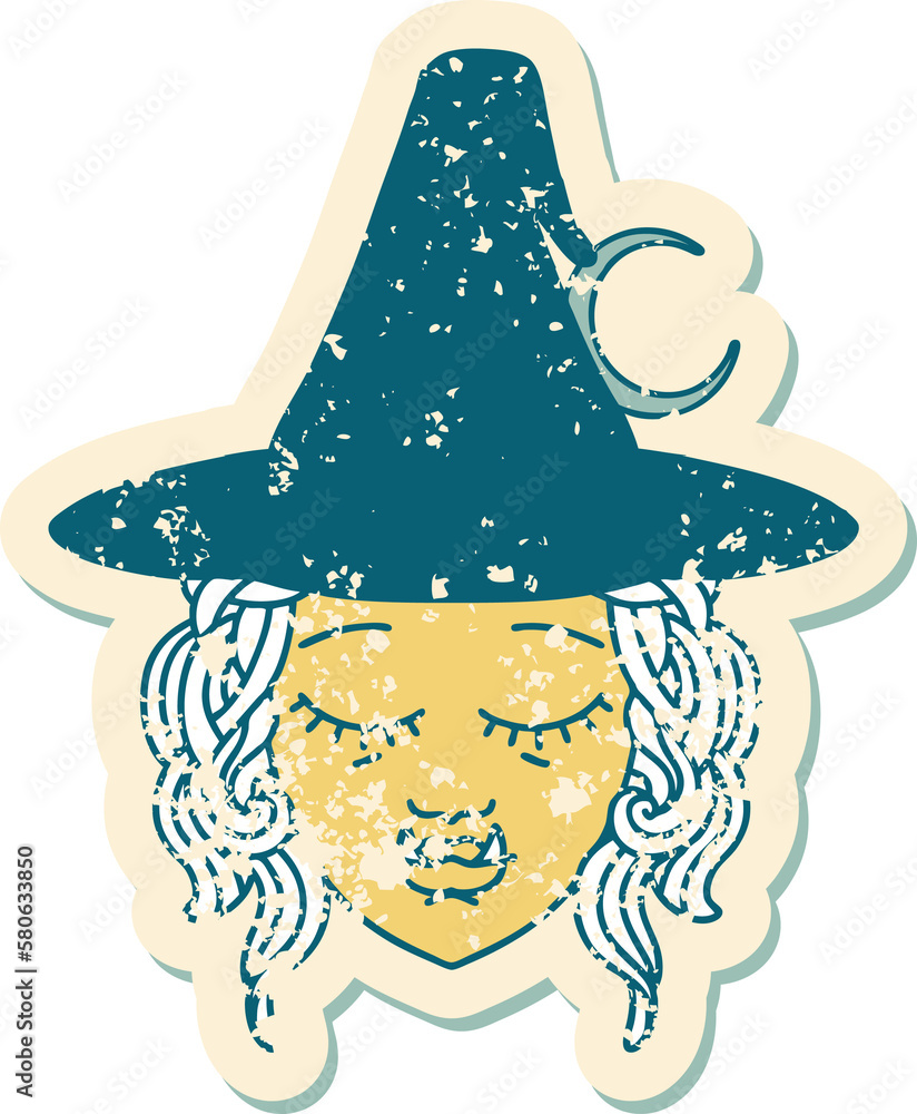 half orc witch character face illustration half orc witch character face illustration
