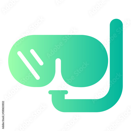 snorkeling gradient icon