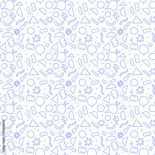 Infinite Pattern for a Background of Shapes and Icons photo