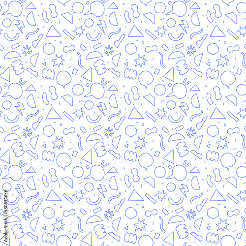 Infinite Pattern for a Background of Shapes and Icons