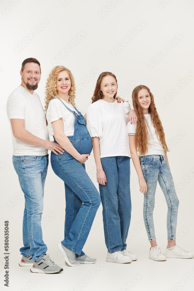 cheerful family together cheerful family together