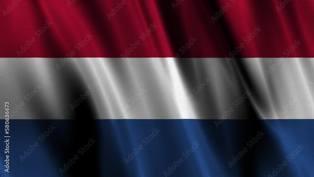 Flag of Netherlands, with a wavy effect due to the wind. Flag of Netherlands, with a wavy effect due to the wind.