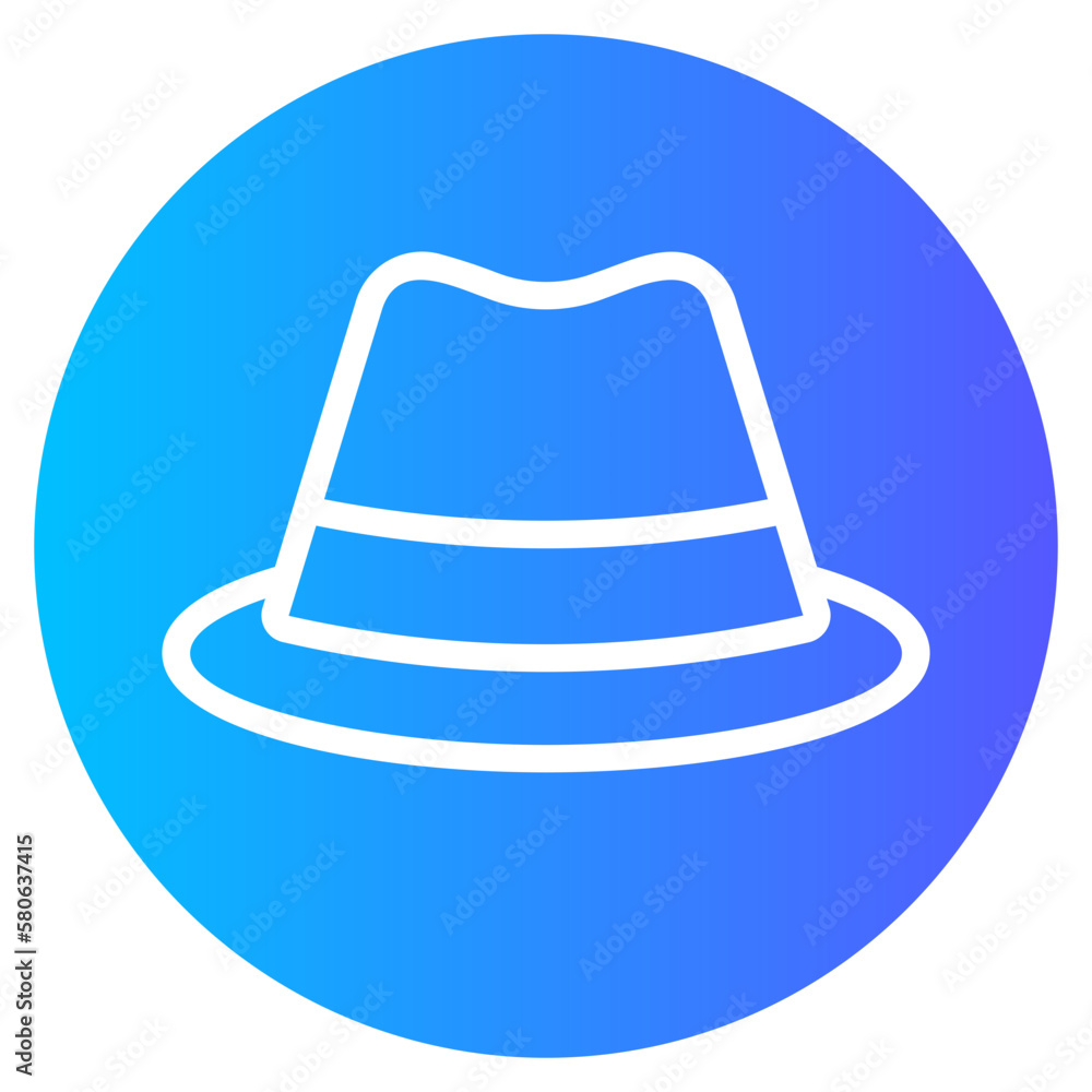 fedora hat gradient icon fedora hat gradient icon