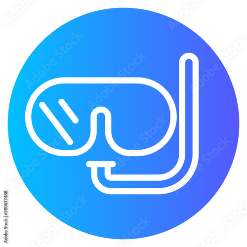 snorkeling gradient icon