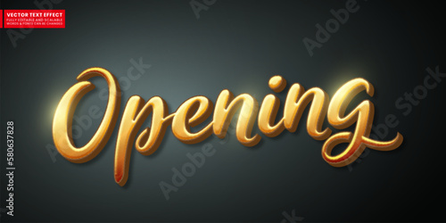 Opening text editable three dimension style