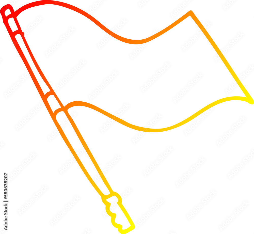 warm gradient line drawing cartoon flag warm gradient line drawing cartoon flag