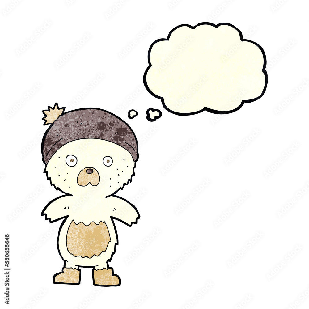 cartoon cute teddy bear with thought bubble cartoon cute teddy bear with thought bubble