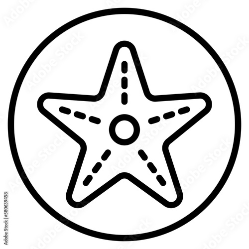 starfish line icon