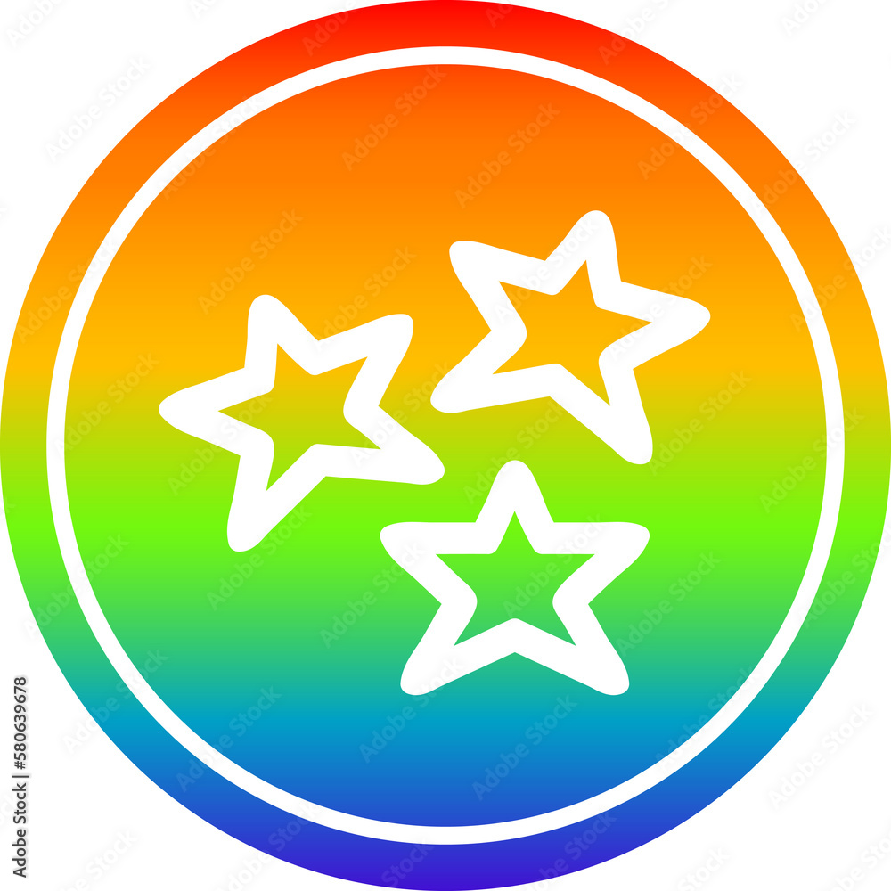 star shapes circular in rainbow spectrum star shapes circular in rainbow spectrum