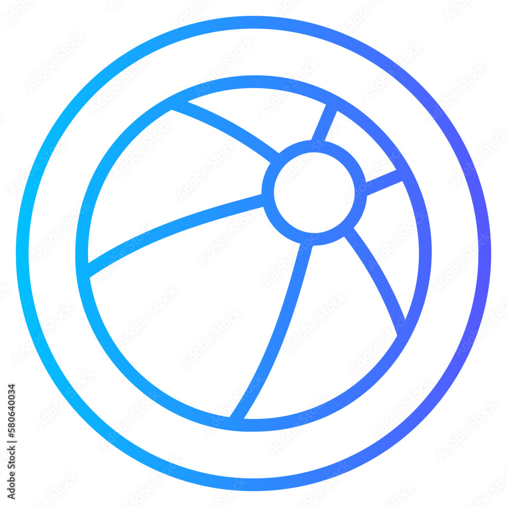 beach ball gradient icon beach ball gradient icon