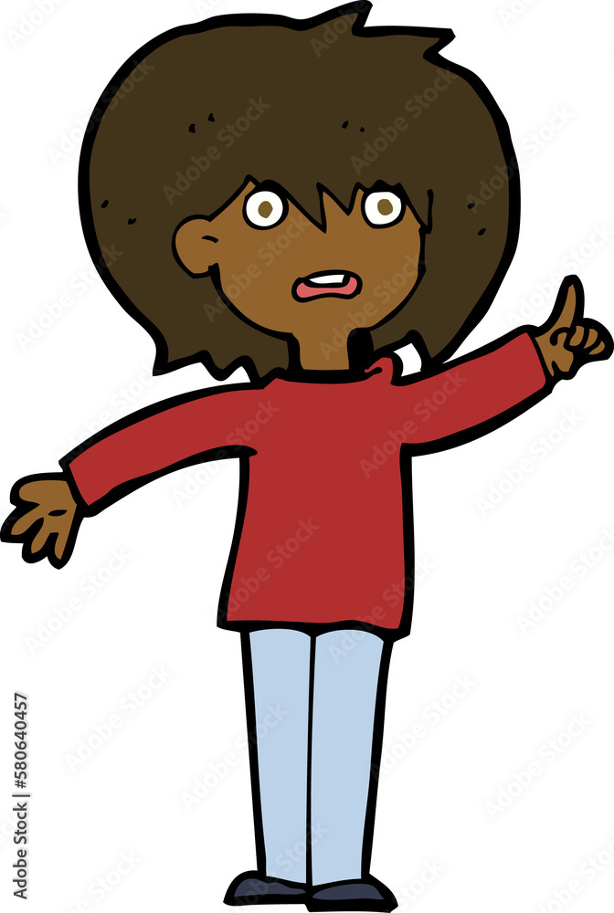 cartoon woman asking question