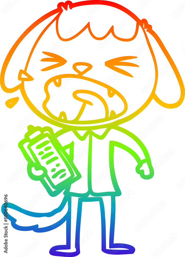 rainbow gradient line drawing cute cartoon dog rainbow gradient line drawing cute cartoon dog