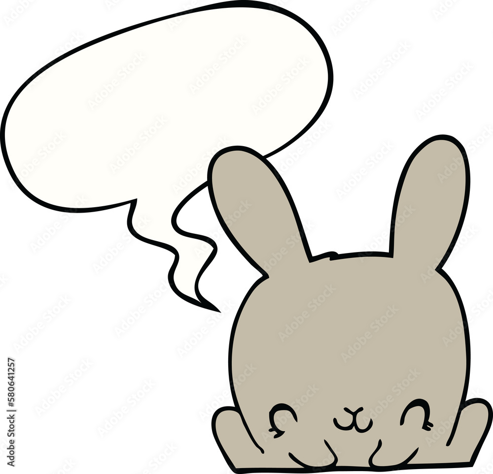 cartoon rabbit and speech bubble cartoon rabbit and speech bubble