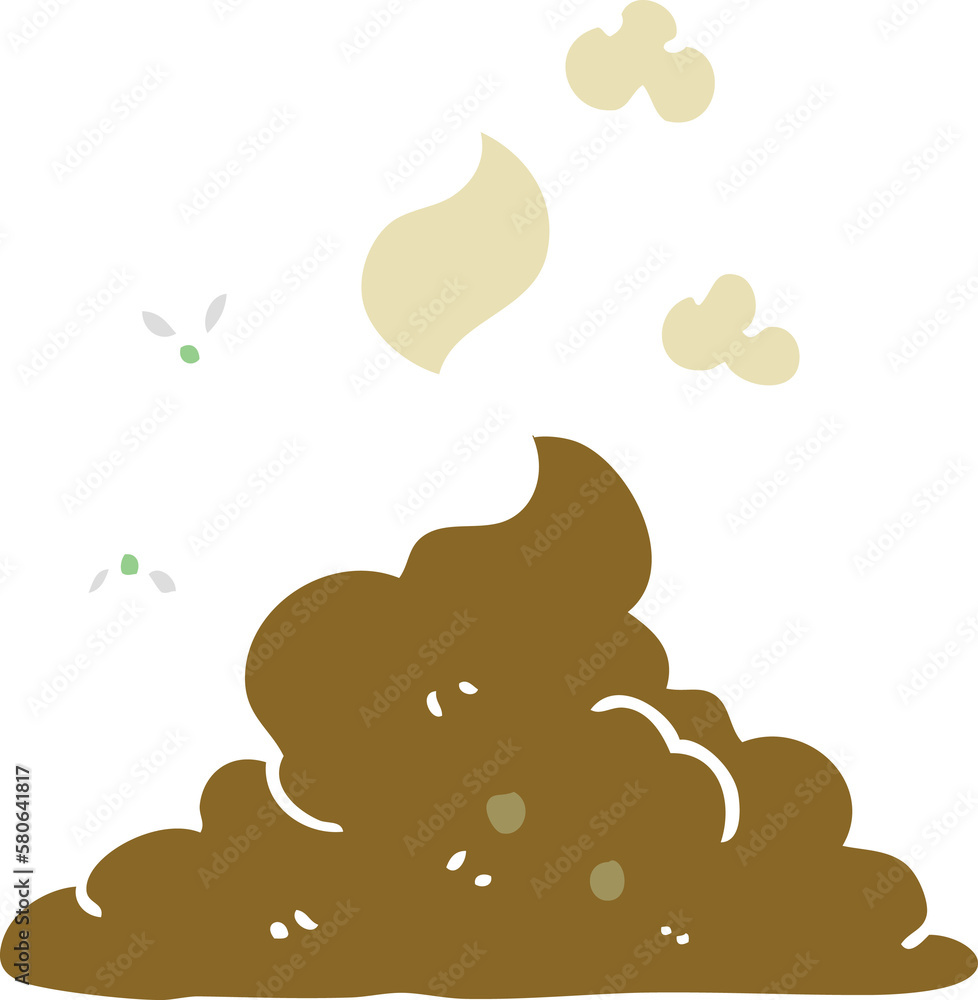 flat color illustration of a cartoon steaming pile of poop flat color illustration of a cartoon steaming pile of poop
