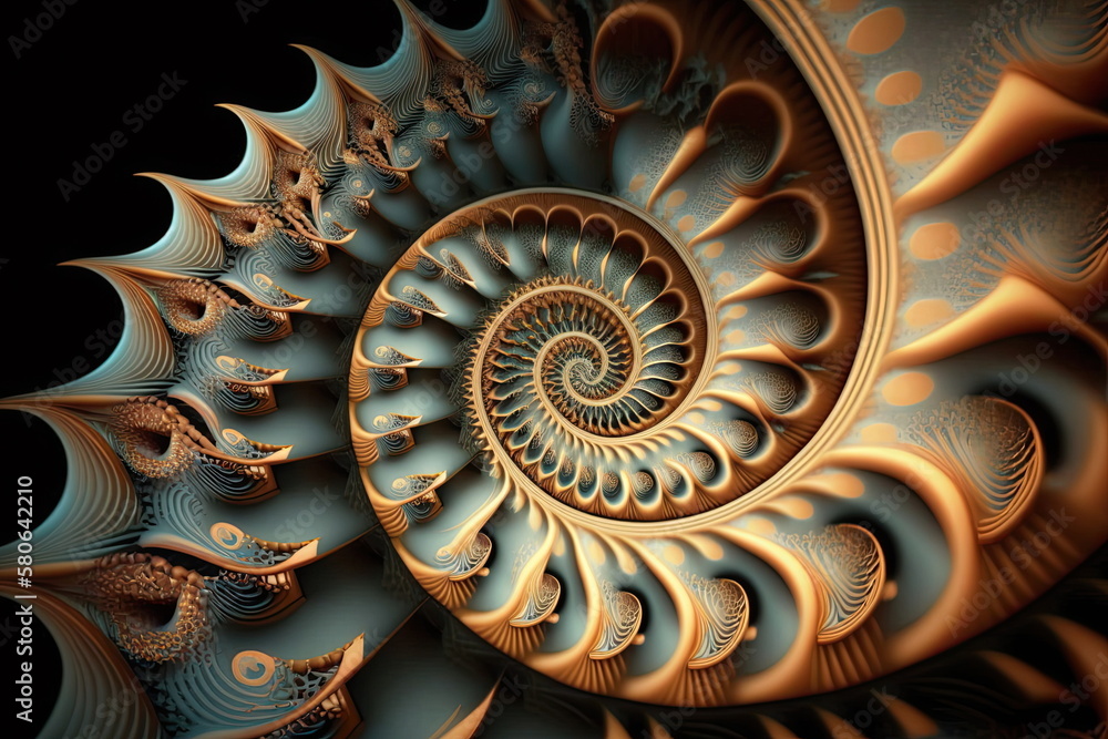 Snail, spiral object for the background - Generative ai Snail, spiral object for the background - Generative ai