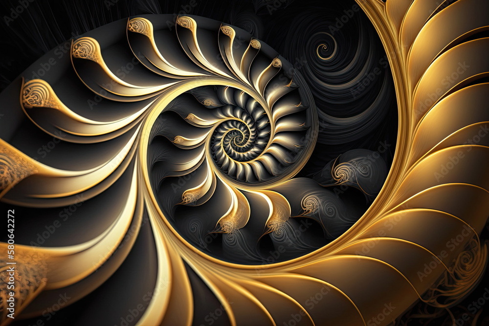 Snail, spiral object for the background - Generative ai Snail, spiral object for the background - Generative ai