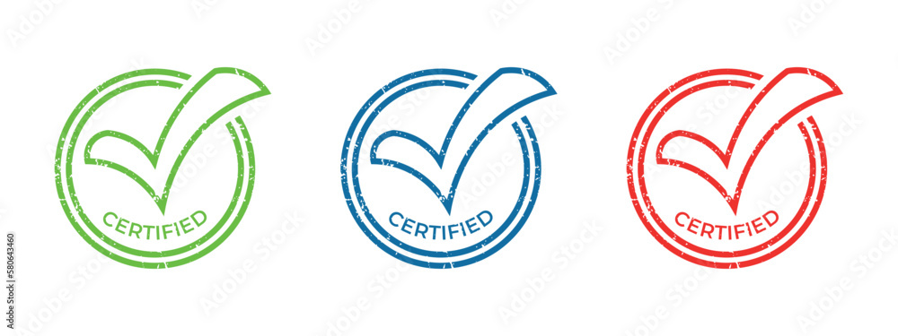 Set of certification stamps Set of certification stamps
