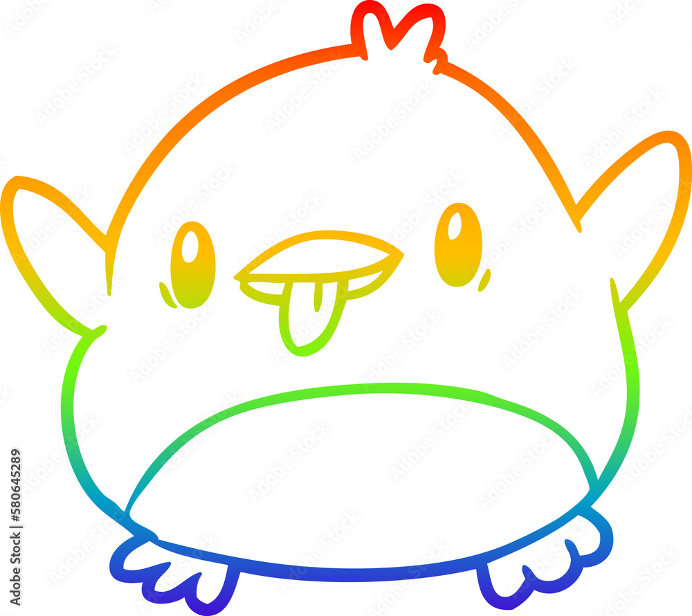 rainbow gradient line drawing cute penguin rainbow gradient line drawing cute penguin
