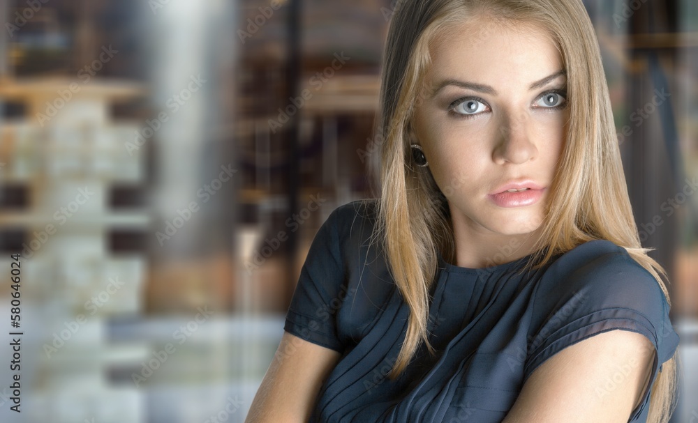 Young beautiful happy woman posing Young beautiful happy woman posing