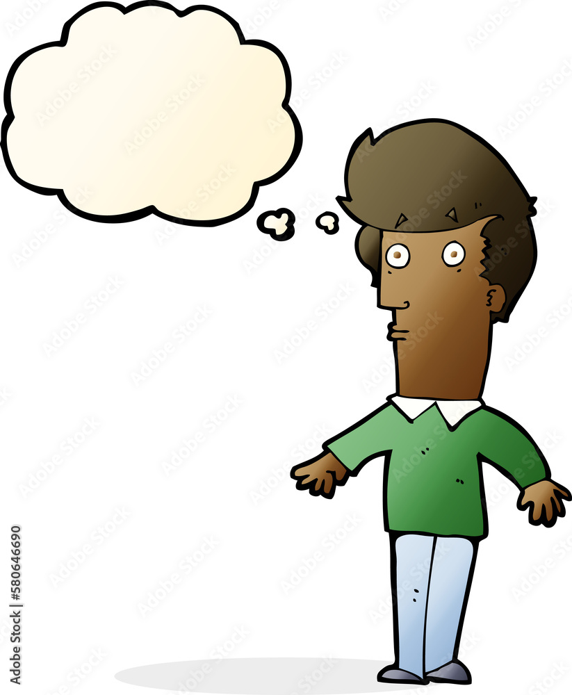 cartoon startled man with thought bubble cartoon startled man with thought bubble