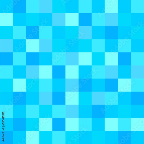 Bottom of pool seamless pattern. Background from blue little squares Vector illustration